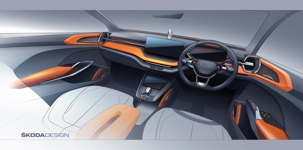 ŠKODA Releases Sneak Peek of the New VISION IN Compact SUV