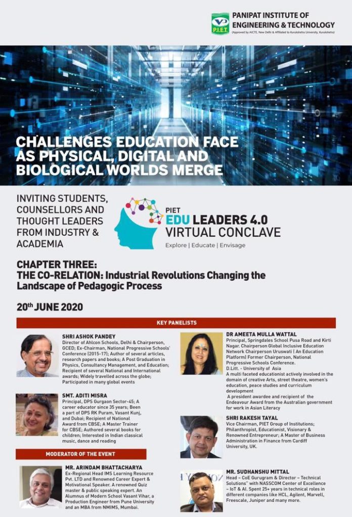 Panipat Institute of Engineering and Technology Gets Together Education Leaders to Discuss COVID-19 & the Changing Paradigms in Education Sector