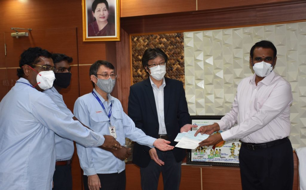 Yamaha India Contributes Rs. 25Lacs to Kancheepuram to Support Tamilnadu Govt. in its Fight Against Covid-19