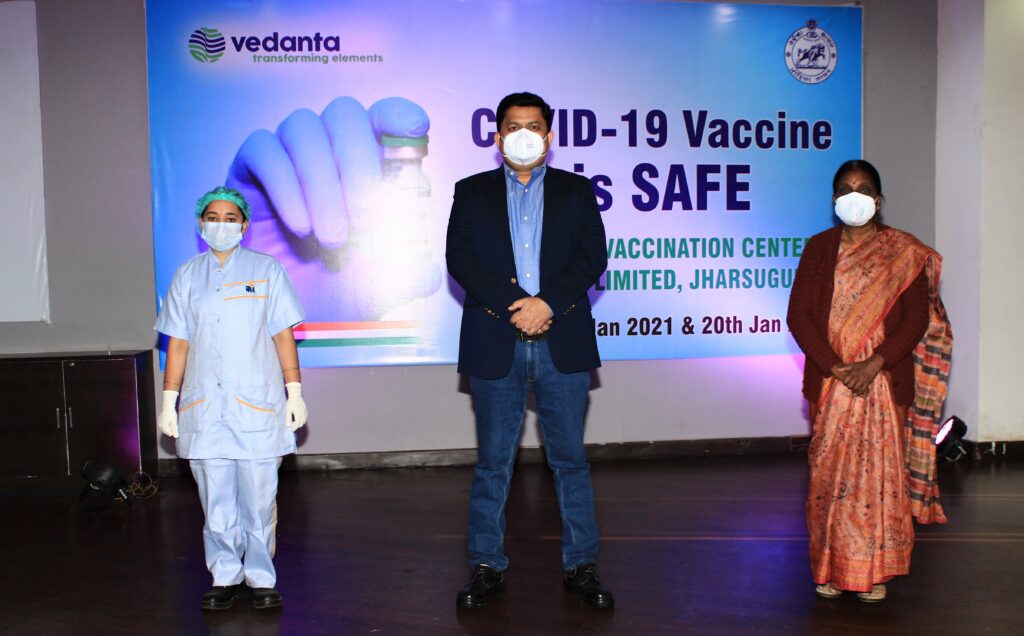 Vedanta’s first COVID Vaccination held at its Jharsuguda Aluminium plant, Odisha
