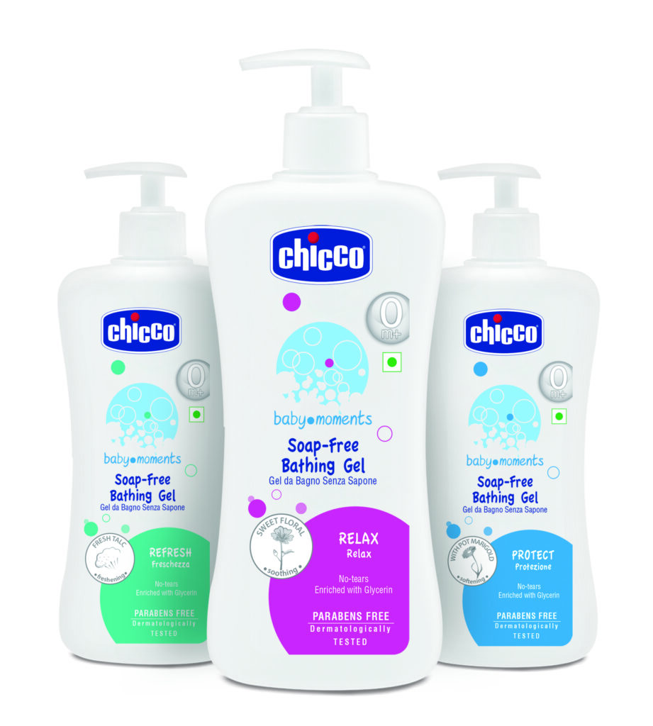 Relax, Refresh and Protect your baby’s skin with ChiccoBathing Gel Range