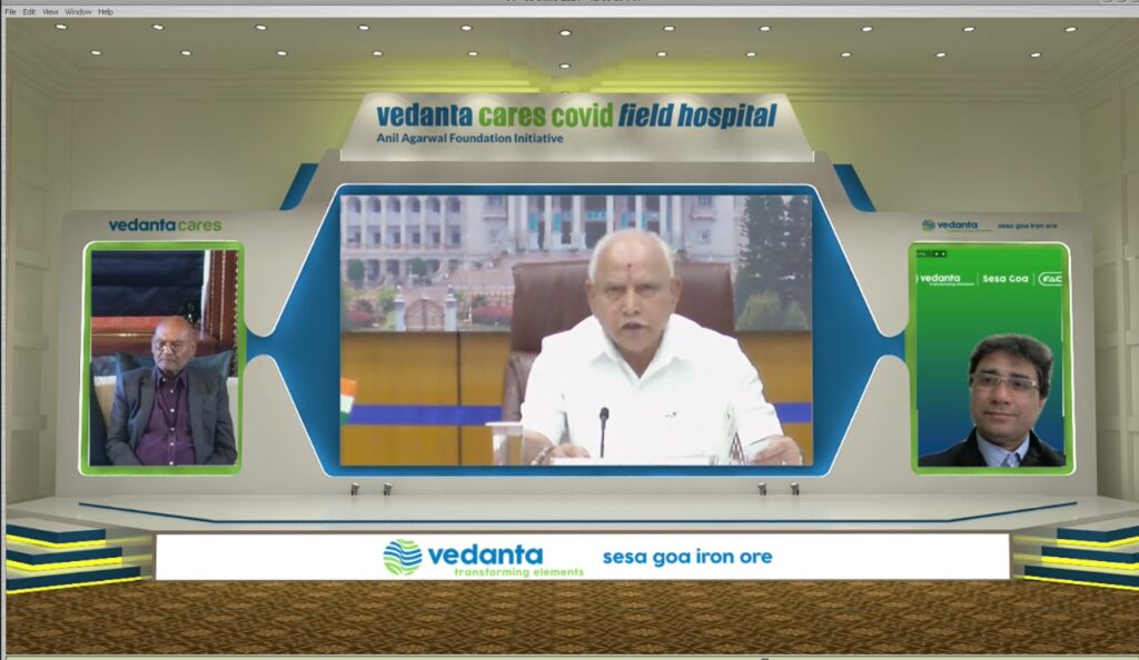 Karnataka Chief Minister BS Yediyurappa inaugurates Vedanta Cares COVID Field Hospital in Chitradurga